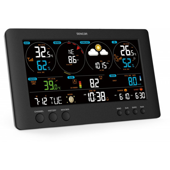Profesjonalna stacja METEO WiFi SWS 12500 wys. LCD 21,4cm Kolor 