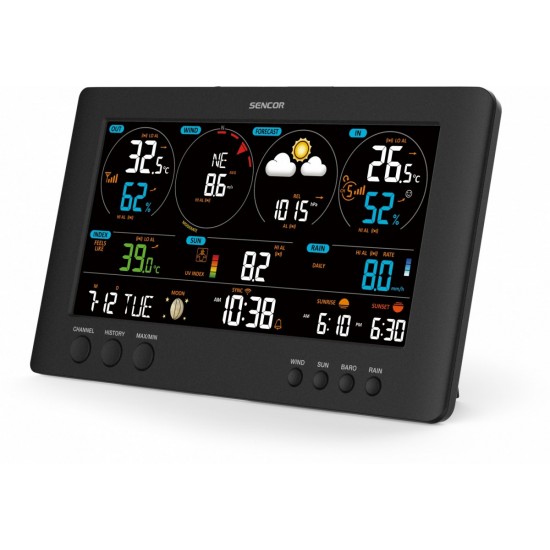 Profesjonalna stacja METEO WiFi SWS 12500 wys. LCD 21,4cm Kolor 