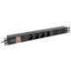 Listwa zasilająca Rack PDU 1U 4x PL + 4x IEC C13 2m 10A czarna 