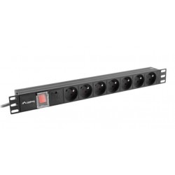 Listwa zasilająca Rack PDU 1U 7x PL 2m 16A czarna