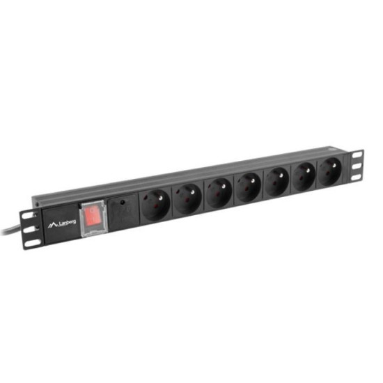 Listwa zasilająca Rack PDU 1U 7x PL 2m 16A czarna
