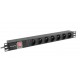 Listwa zasilająca Rack PDU 1U 7x PL 2m 16A czarna
