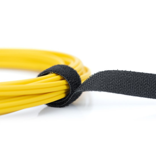 Taśma rzepowa D/10m S/15mm G/2.6mm (rolka) Czarna