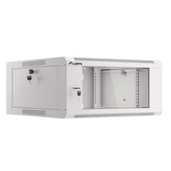 Szafa instalacyjna RACK wisząca 19 cali 4U 570x600 szara WFFA-5604-10S