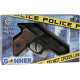 Gonher Metalowy pistolet policyjny 8 naboi