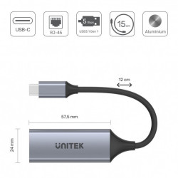 Adapter USB-C 3.1 GEN 1 RJ45; 1000 Mbps; U1312A 