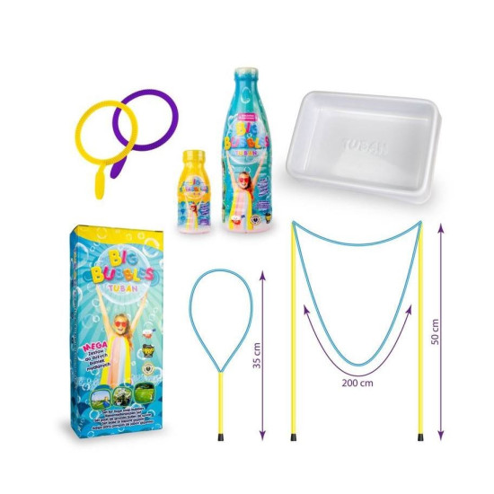 Mega zestaw do dużych baniek mydlanych