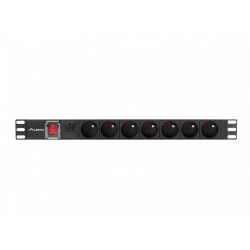 Listwa zasilająca Rack PDU 1U 7x PL 2m 10A czarna 