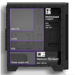 Obudowa S3 ATX Mid Tower PC Case 120mm fan