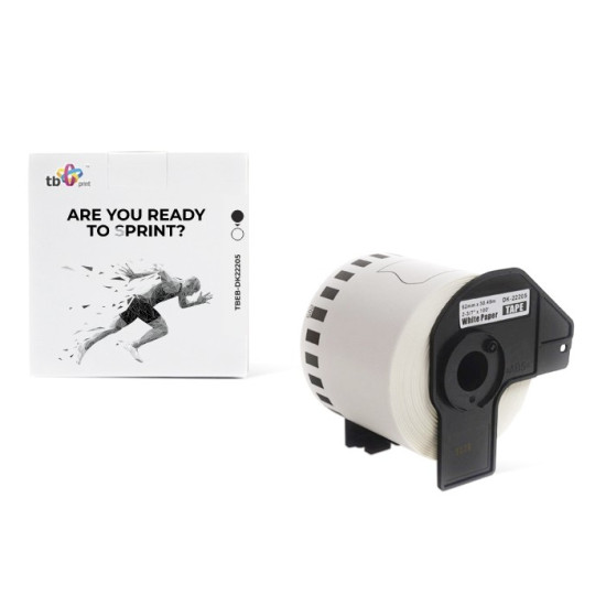 Etykiety TBEB-DK22205 Brother Czarny na Białym 62x30.48