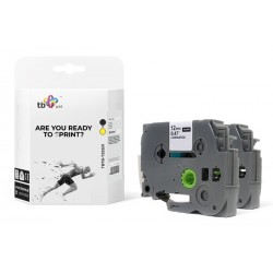 Taśma TBTB-TZE631 Brother Czarny na Żółtym 12x8mm 2 szt.