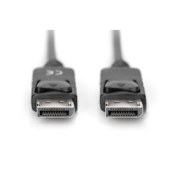 Kabel połączeniowy DisplayPort z zatrzaskami 1080p 60Hz FHD Typ DP/DP M/M czarny 5m