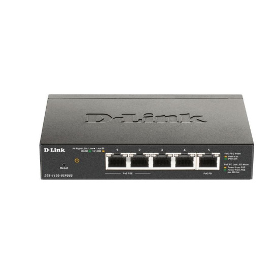 Przełącznik Smart DGS-1100-05PDV2  5xGE (2xPoE)