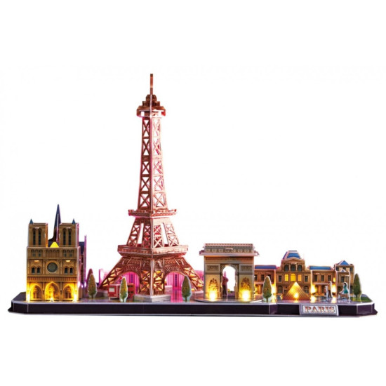 Puzzle 3D LED City Line Paryż
