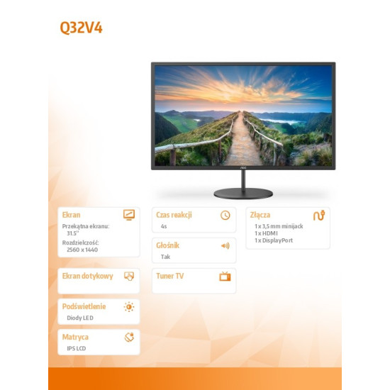 Monitor Q32V4 31.5 IPS HDMI DP Głośniki