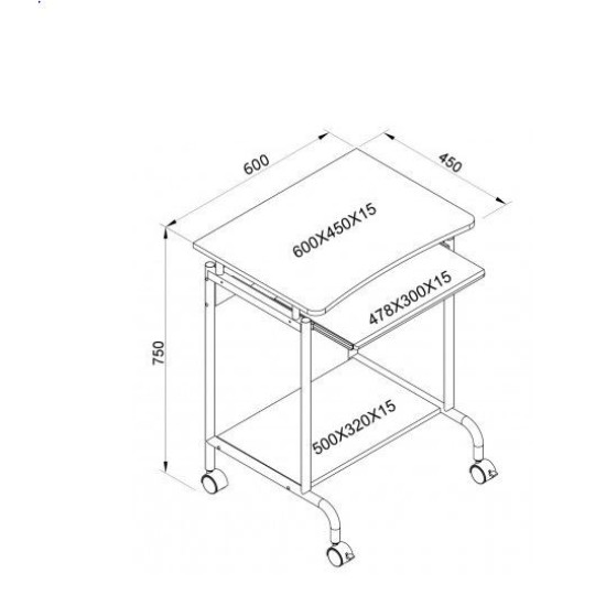 Biurko komputerowe białe 