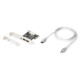 Karta/Kontroler Firewire (400) PCI Exp., 2xZew. 1xZew.(Mini) IEEE1394a 6pin+Mini,Low Profile,VT6308P