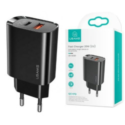 Ładowarka sieciowa 1xUSB-C+1xUSB T35 20W PD3.0 QC3.0 Fast charging