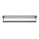 Patch panel 19, 24 porty Keystone, pusty, czarny
