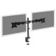 Stojak biurkowy podwójny z zaciskiem, 2xLCD, max. 27