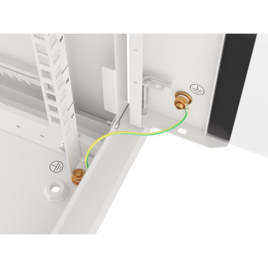 Szafa instalacyjna wisząca 19' 12U 600X600mm szara (drzwi       szklane)