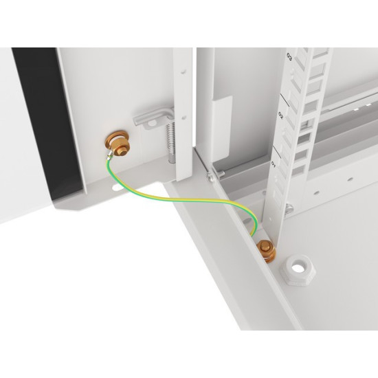 Szafa instalacyjna wisząca 19' 12U 600X600mm szara (drzwi       szklane)