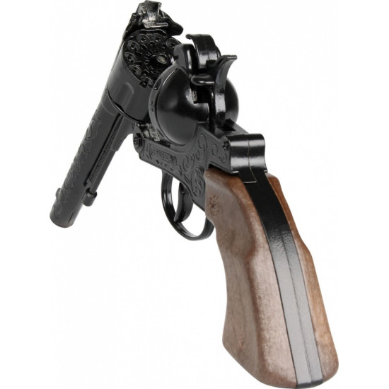 Rewolwer kowbojski metalowy 12 naboi Gonher 