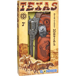 Rewolwer kowbojski metalowy z kabura Gonher