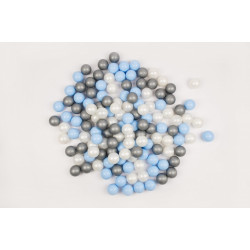 Piłki do basenu srebrna, perłowa, niebieska jasna