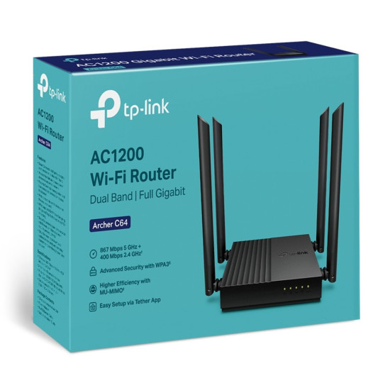 Router  Archer C64 AC1200 1WAN 4LAN 
