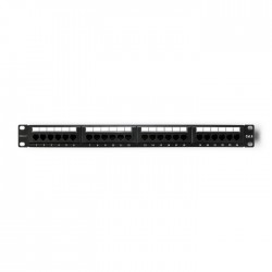 Patch panel RACK | 24 porty | kat.6 UTP | Czarny 