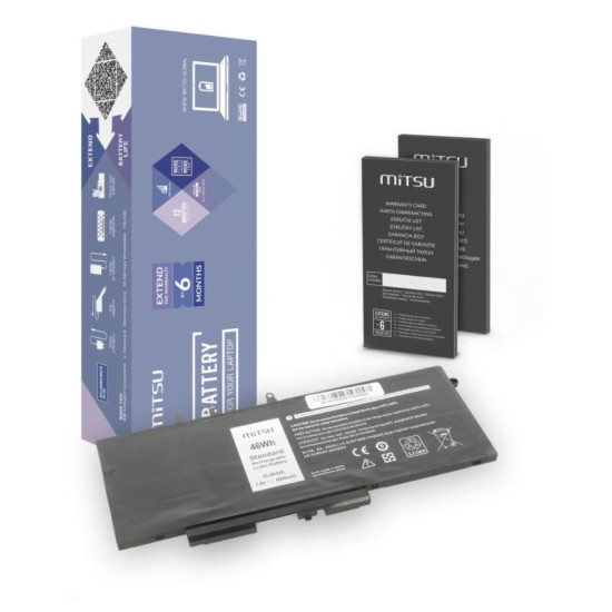 Bateria do Dell Latitude 5490, 5590 6000 mAh (46 Wh) 7.6V