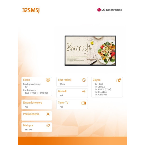 Monitor 32SM5J IPS 32 cale 24/7 400cd/m2 webOS 6.0 