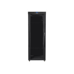Szafa instalacyjna rack stojąca 19 42U 800x1000 czarna, drzwi szklane LCD (Flat pack)