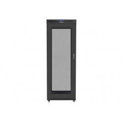 Szafa instalacyjna rack stojąca 19 42U 800x1000 czarna, drzwi perforowane LCD (Flat pack)