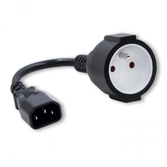 Adapter IEC 320 C14 / FRENCH | 0.15m 