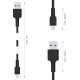 CB-AL05 nylonowy kabel Quick Charge Lightning-USB | 2m | certyfikat MFi Apple