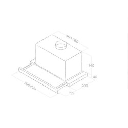 Okap ELITE 14 LUX GRIX/A/90