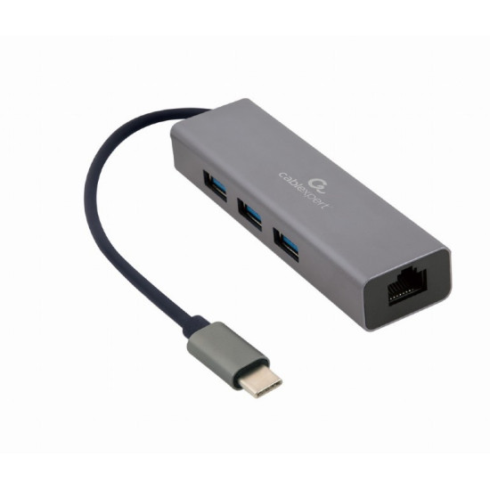 Hub 3 portowy USB 3.1 z kartą sieciową