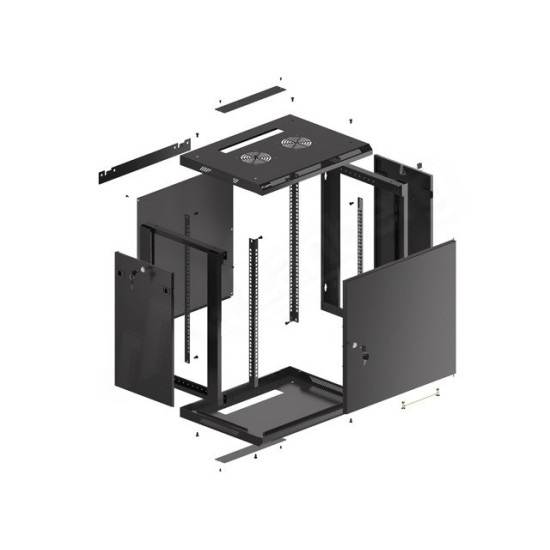 Szafa wisząca 19 12U 600x450 cz WF01-6412-00B