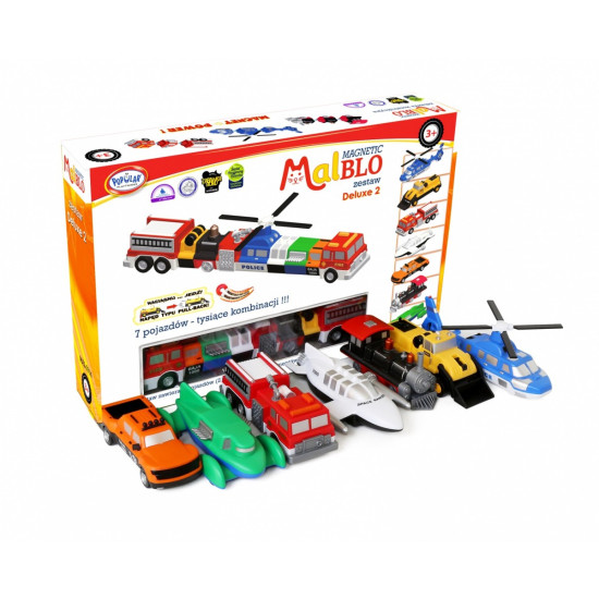 Zestaw Malblo Magnetyczne pojazdy Delux 2