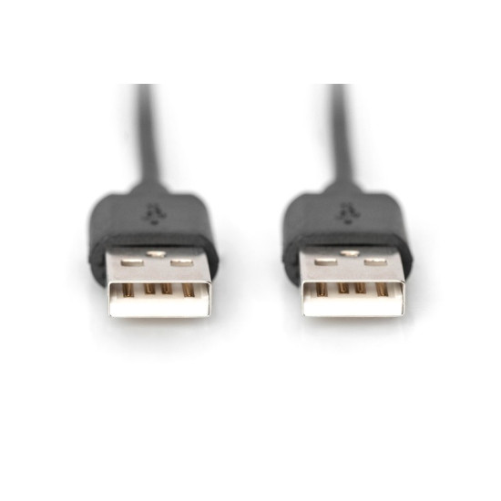 Kabel połączeniowy USB 2.0 HighSpeed Typ USB A/USB A M/M czarny 1m