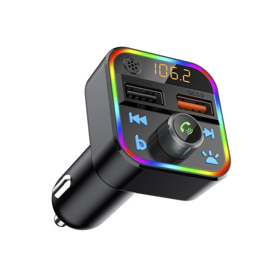 Transmiter FM Bluetooth 5.1+Qc3.0 RBG