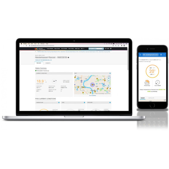 Pofesjonalna stacja pogody z Wifi SWS 9898 WiFI czujnik 5w1
