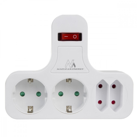 Gniazdko prądowe x4 z wyłącznikiem typ F MCE244 