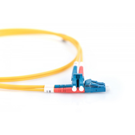 Patchcord FO SM 09/125 OS2 LC-LC duplex 1m żółty 