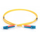 Patchcord FO SM 09/125 OS2 LC-LC duplex 1m żółty 