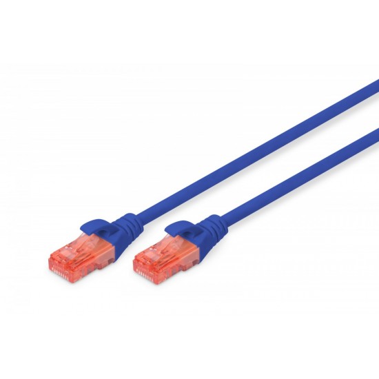 Patch cord U/UTP kat.6 PVC 2m Niebieski 