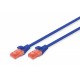 Patch cord U/UTP kat.6 PVC 2m Niebieski 