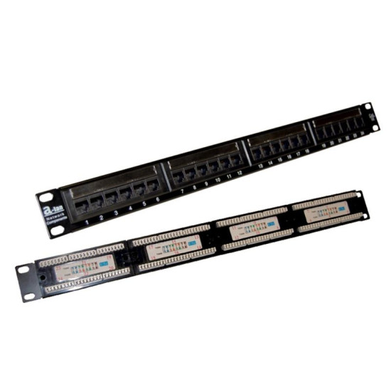 Patch panel UTP kat.5e 24 porty LSA 1U 